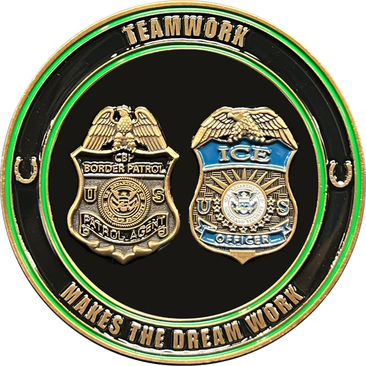 DL13-003 ICE and Border Patrol Border Crisis Joint Operations Challenge Coin 2021 2022