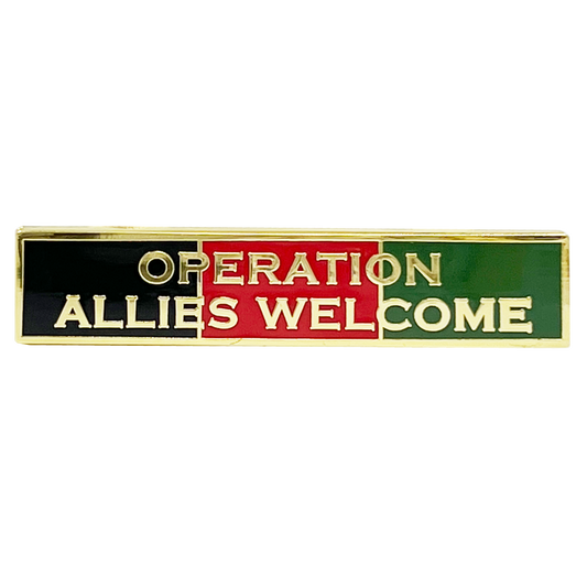 EL13-005 Operation Allies Welcome AFGHAN Unit Citation Commendation Bar Pin Police CBP