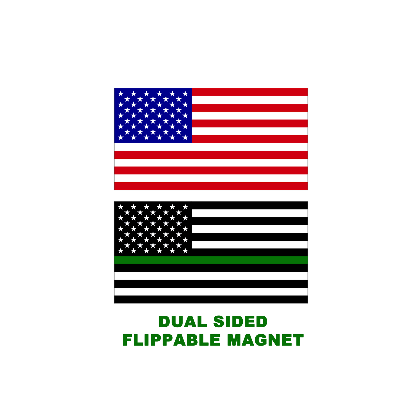 E-019 Thin Green Line 2 sided reversible magnet - Border Patrol, Army, Police, Sheriff