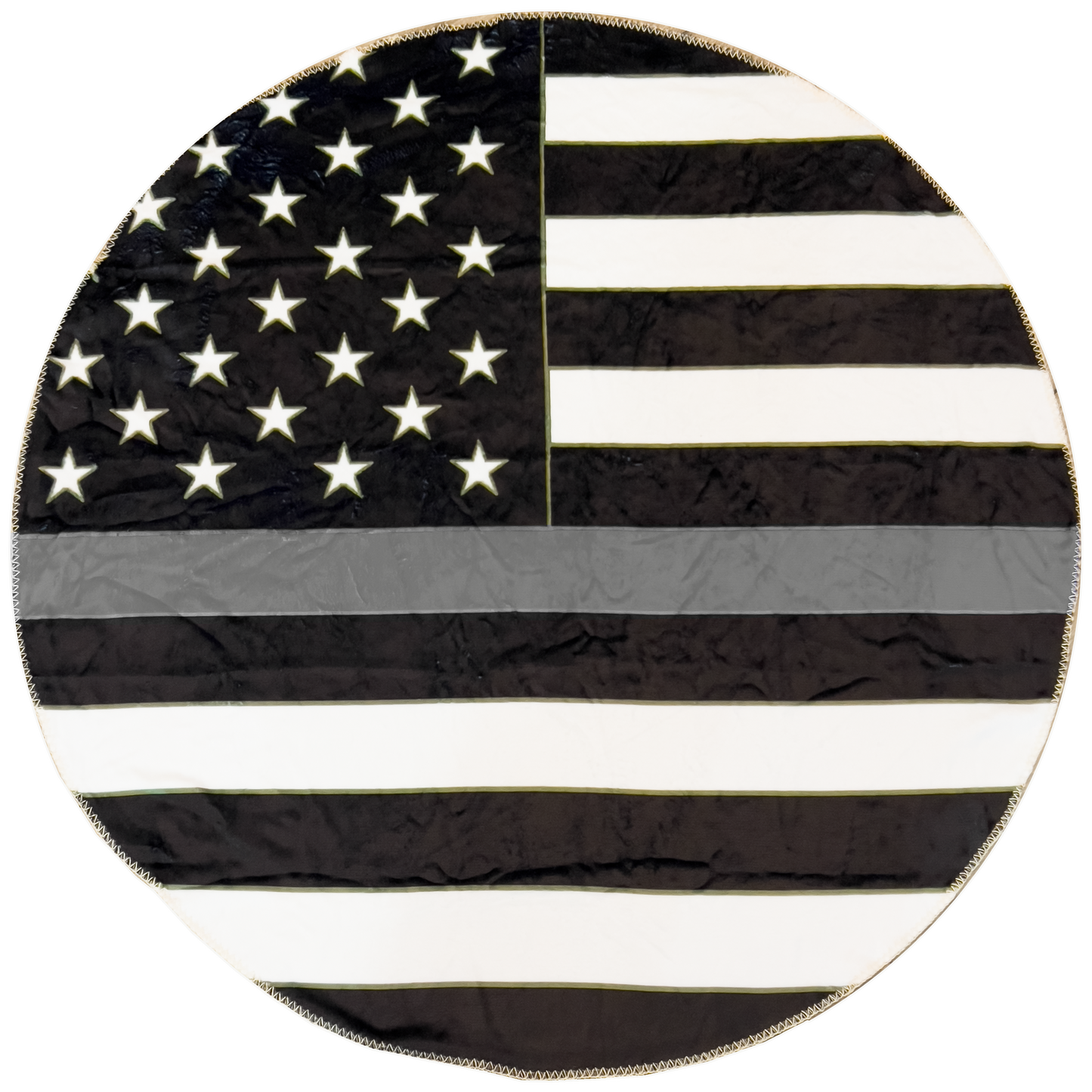 EL10-017 Official America's Front Line Thin Gray Line Correctional Officer Round Blanket Bedding Sofa Couch Throw