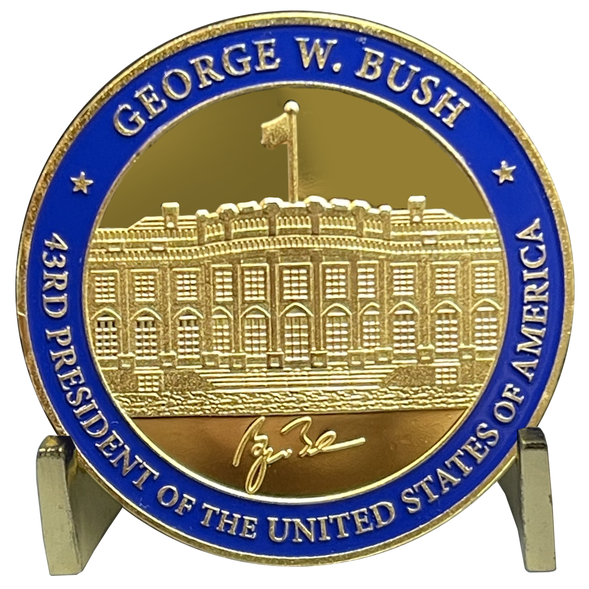 EL8-01 43rd President George W. Bush Challenge Coin White House POTUS G.W. Bush coin