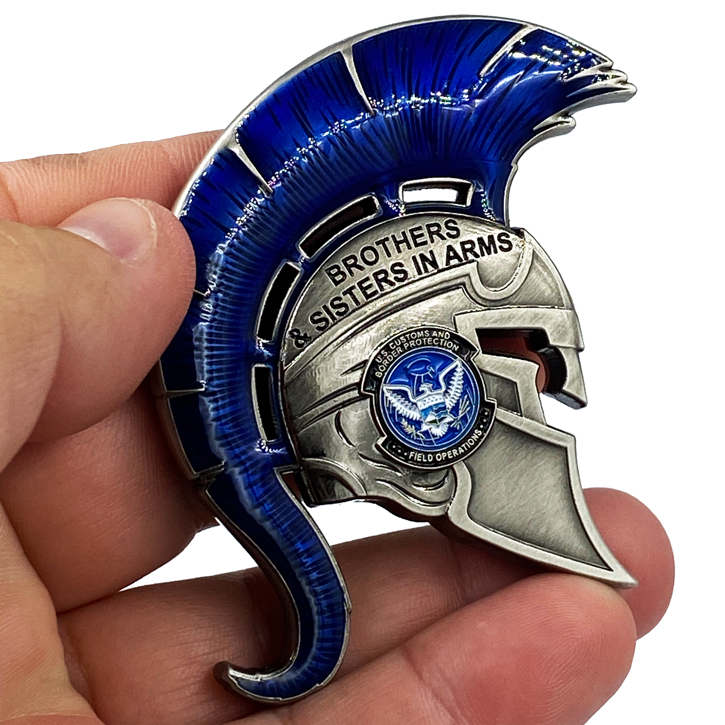 DL11-04 CBP Gladiator Challenge Coin Field Operations Border Patrol Joint Ops Directorate Spartan Helmet Mask