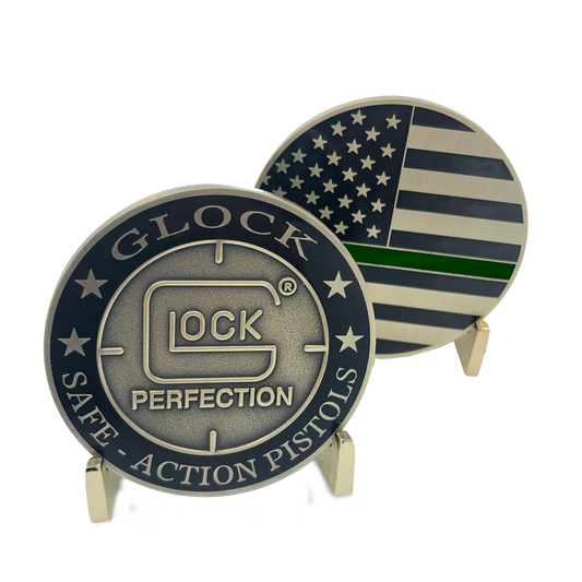 L-26 Thin Green Line Police Challenge Coin CBP Border Patrol, Army, Security, Sheriff