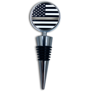DL1-17 Thin Gray Line Corrections American Flag Wine Bottle Stopper Police Challenge Coin Correctional Officer CO