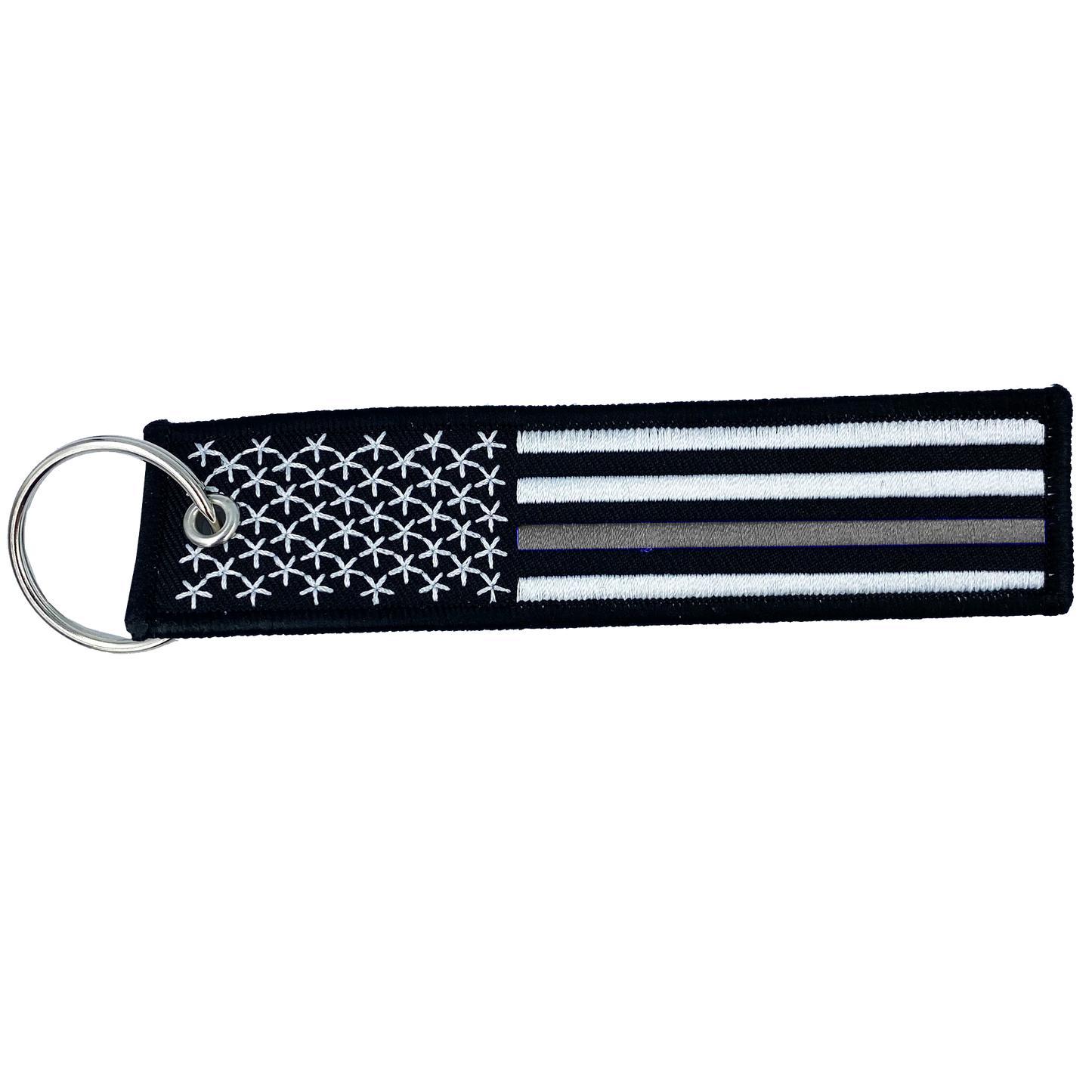 CC-001 Thin Gray Line Correctional Officer Flag Law Enforcement Keychain or Luggage Tag or zipper pull CO Corrections