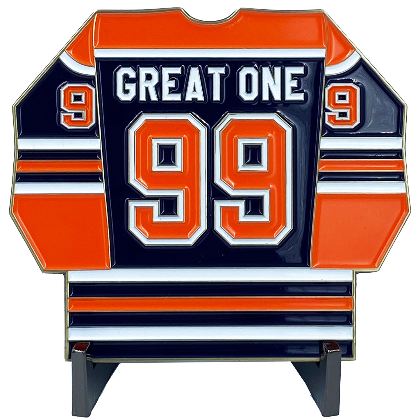 DL11-08 The Great One Challenge Coin Inspired by Wayne Gretzky 99 Edmonton Jersey USA Canada