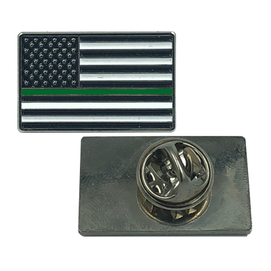CL6-002 Thin Green Line Flag Pin: Border Patrol, CBP, Army, Sheriff, Security