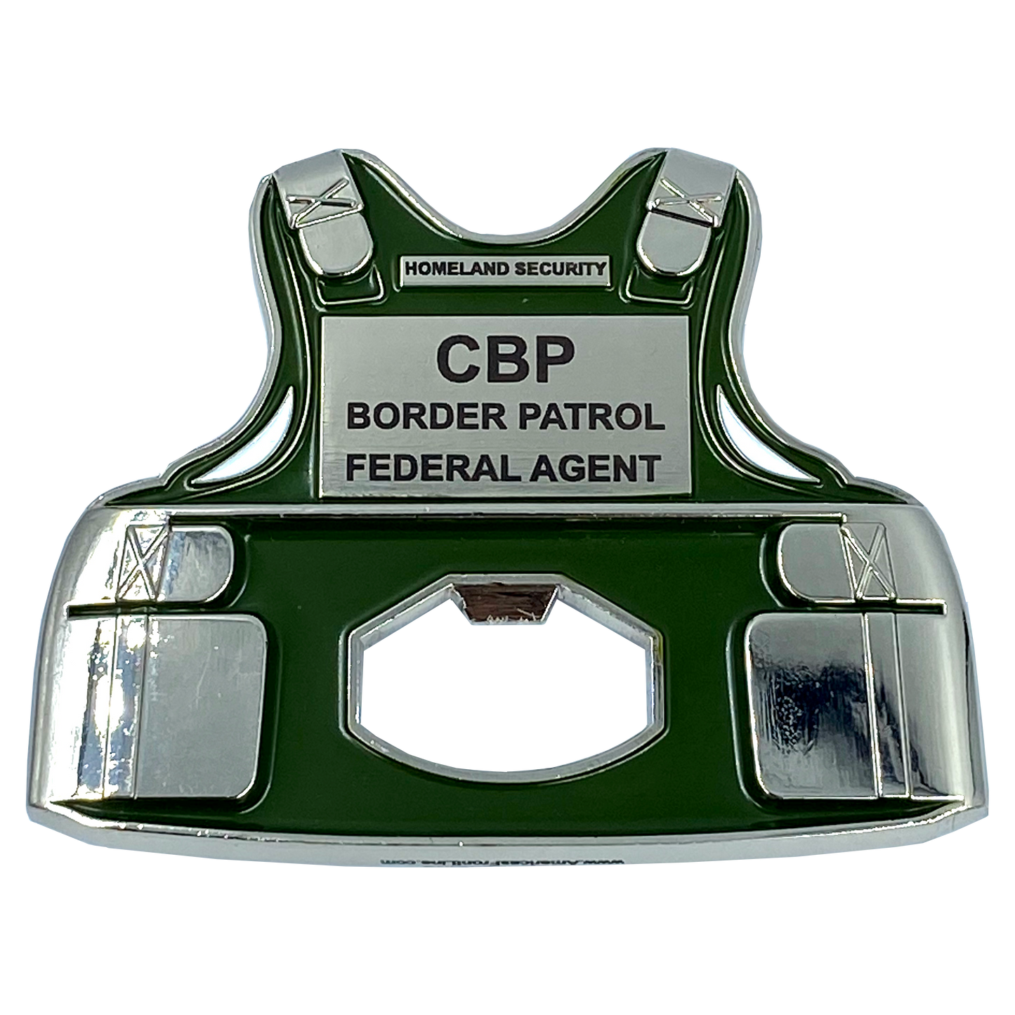 DL5-10 Border Patrol Bottle Opener Body Armor Ballistic Vest Challenge Coin Agent CBP BPA
