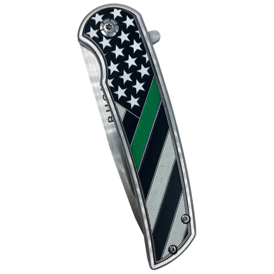BL1-01 Thin Green Line pocket tool Police Law Enforcement Army Marines Border Patrol Security Rescue Tactical Survival