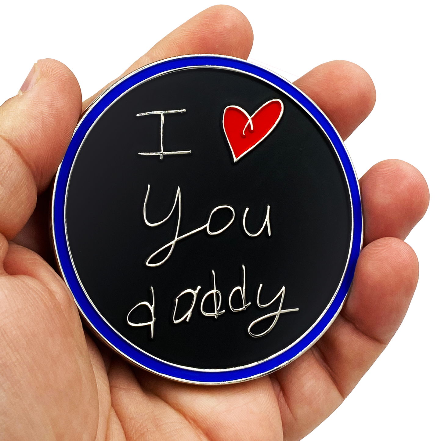 J-007 I Love You Daddy You're My Super Hero Glow-in-the-Dark Challenge Coin fathers day