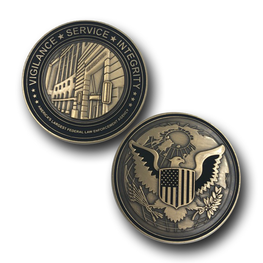 J-015 Ronald Reagan Building Challenge Coin Core Values CBP