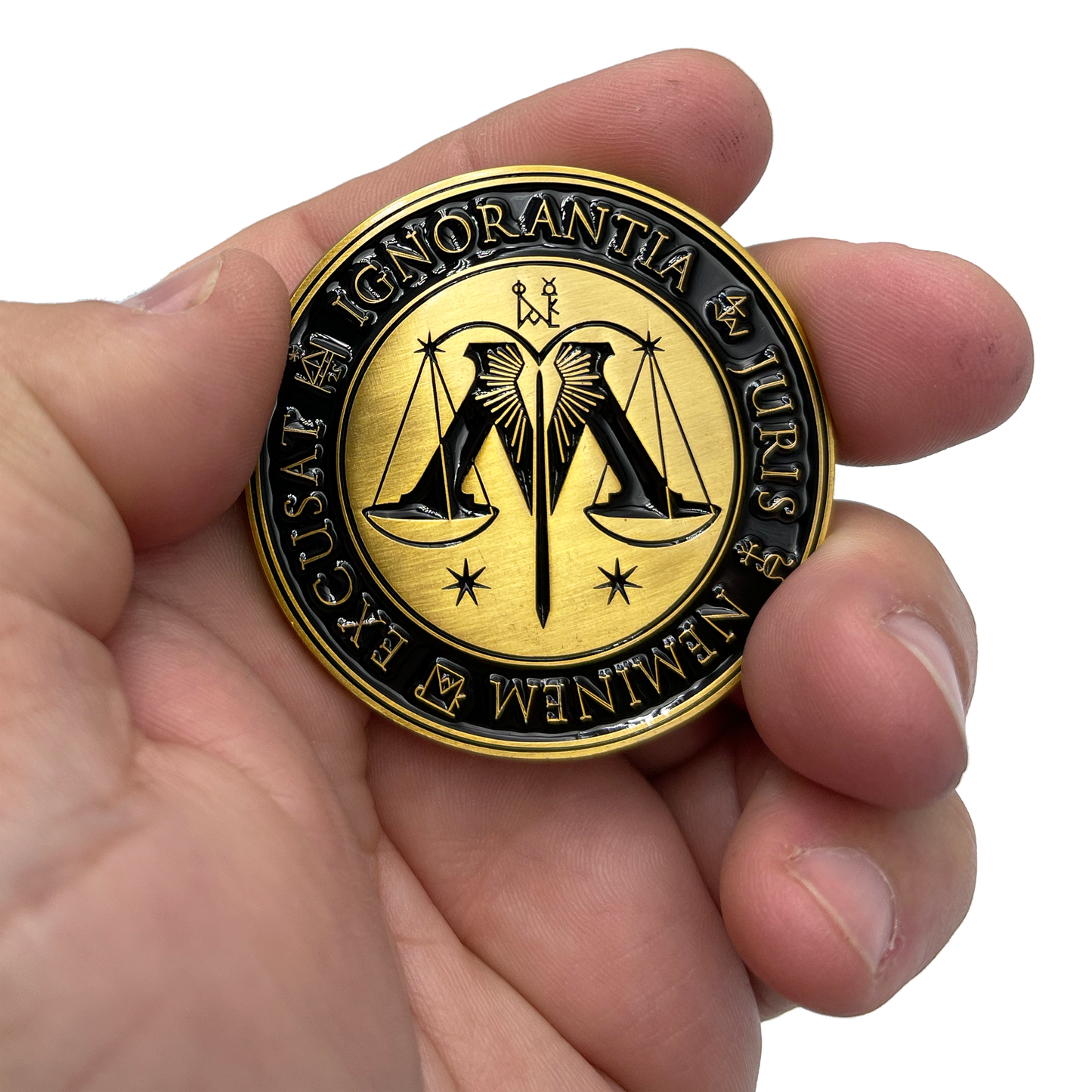 EL8-021 Department of Magical Law Enforcement DMLE Challenge Coin Antique Gold plated