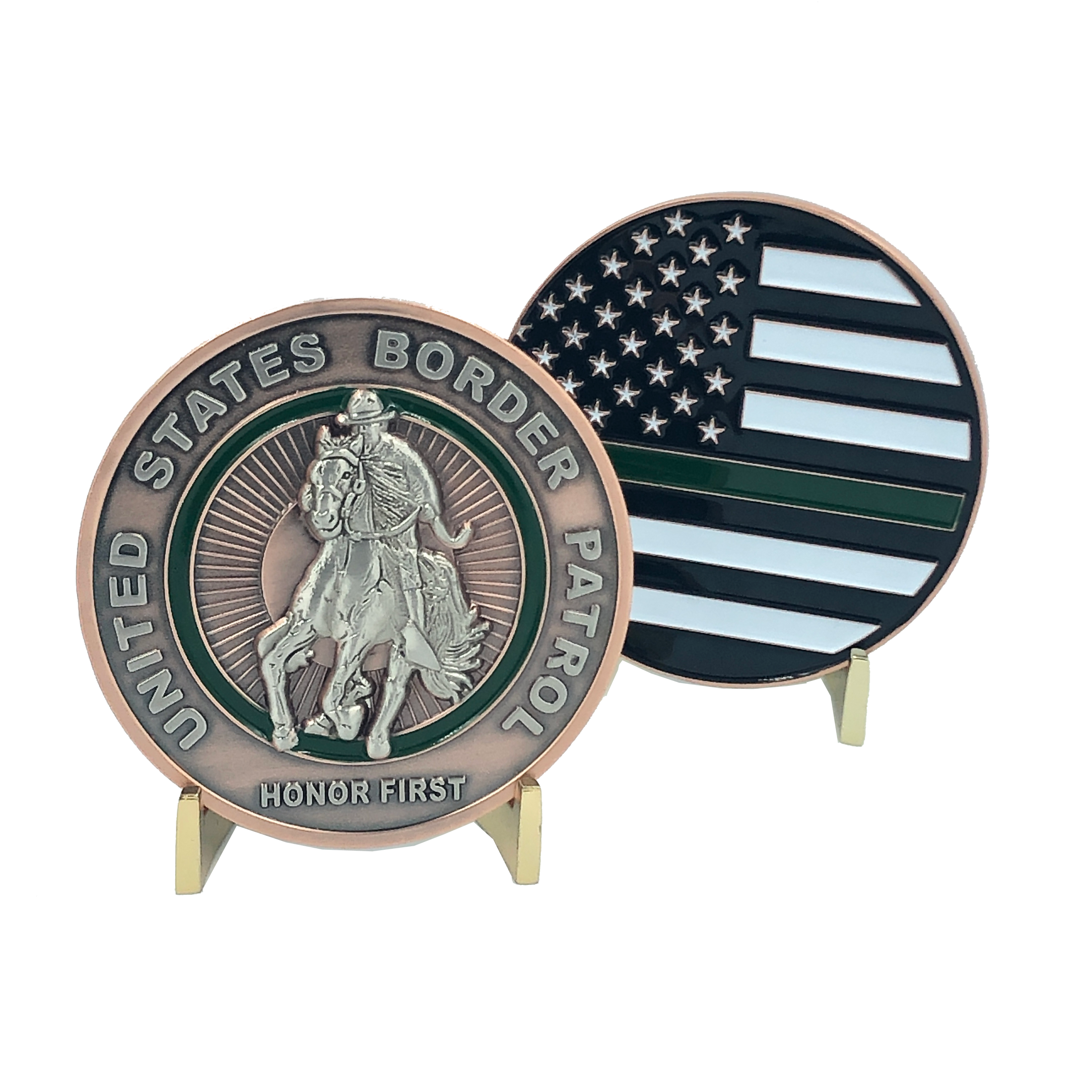 K-004 Horse Patrol Challenge Coin CBP Border Patrol