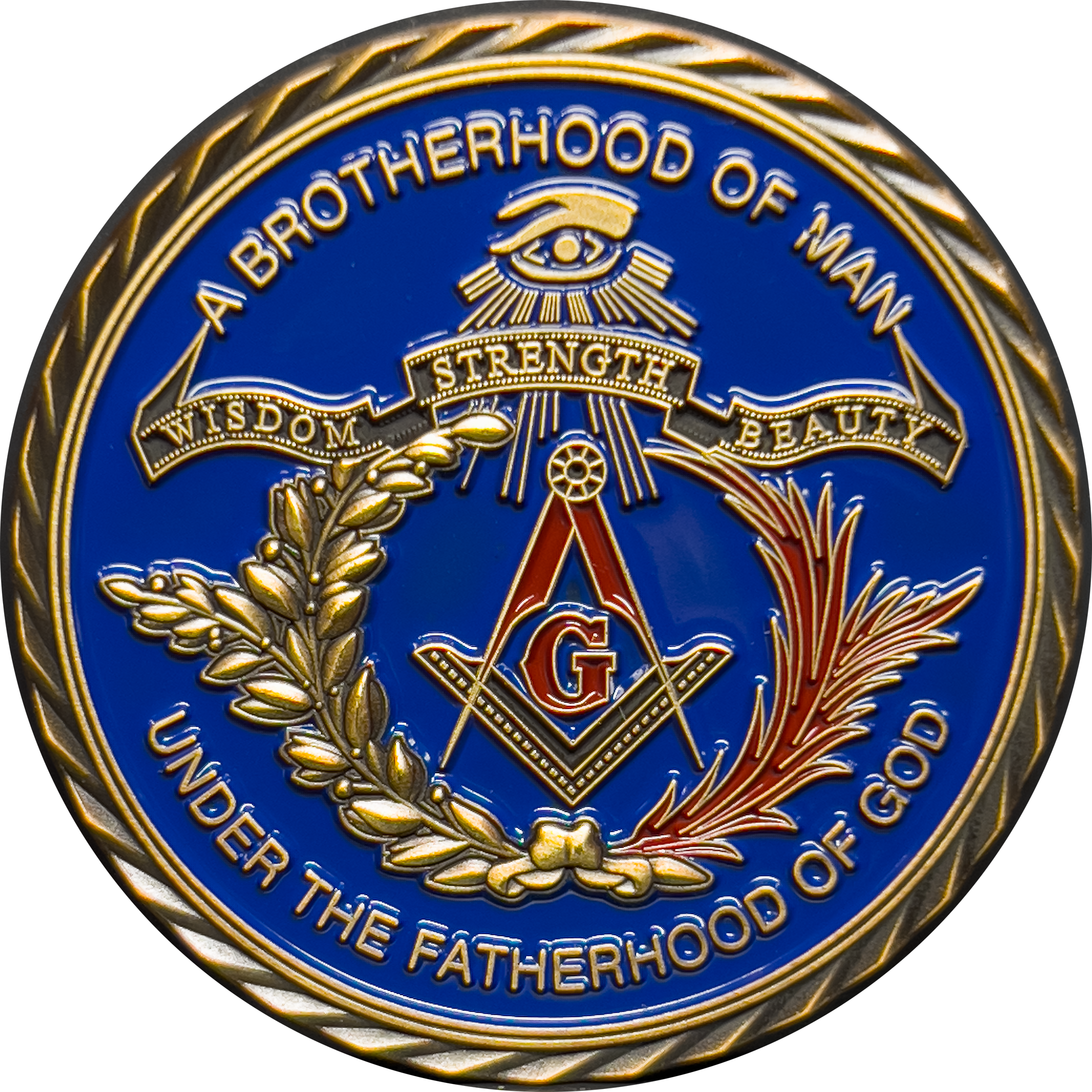 GL8-002 Masonic Illuminati FreeMason Lodge secret freemasonry challenge coin