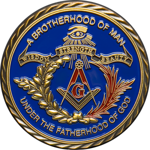 GL8-002 Masonic Illuminati FreeMason Lodge secret freemasonry challenge coin