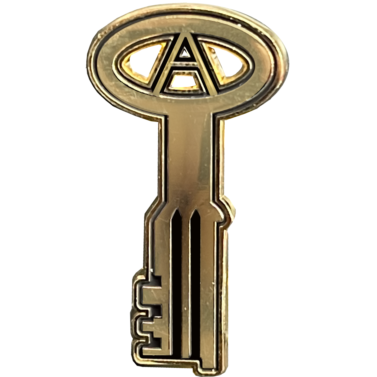 BL15-014 24KT Gold plated Correctional Officer Jail Prison Key pin CO Corrections Thin Gray Line