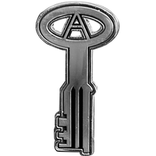 PBX-005-C Sterling Silver plated Correctional Officer Jail Prison Key pin CO Corrections Thin Gray Line