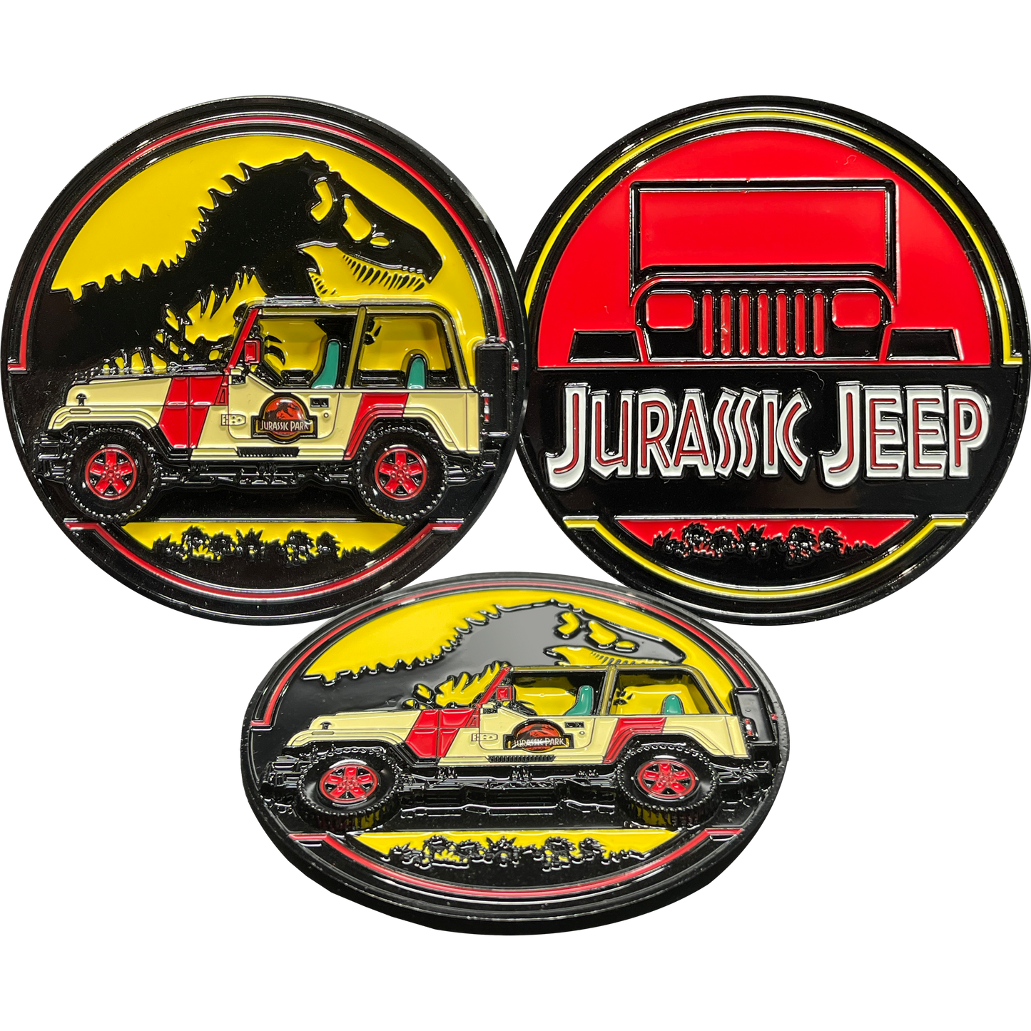 Discontinued BL17-004 Jurassic Tyrannosaurus Rex Dinosaur Truck 4x4 Challenge Coin