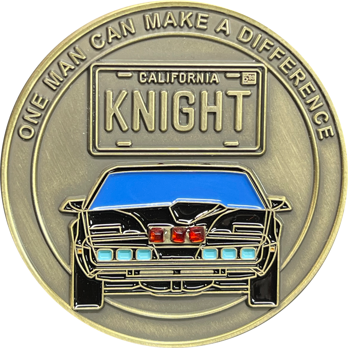 BL13-008 Knight Rider license plate KITT voice box Challenge Coin with serial number