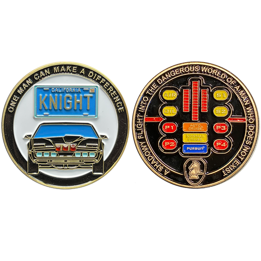 Discontinued BL8-003 KNIGHT RIDER KITT white variant Challenge Coin Limited Edition of 87