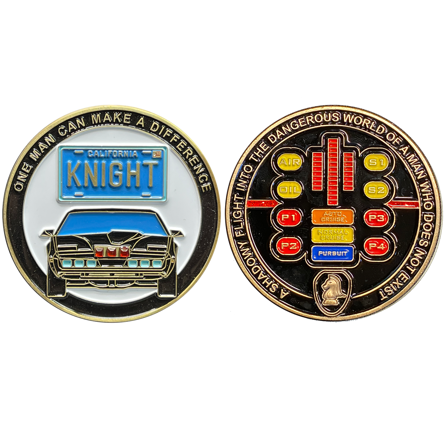 Discontinued BL8-003 KNIGHT RIDER KITT white variant Challenge Coin Limited Edition of 87