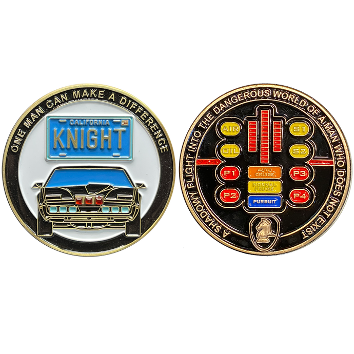 BL8-003 KNIGHT RIDER KITT white variant Challenge Coin Limited Edition of 87