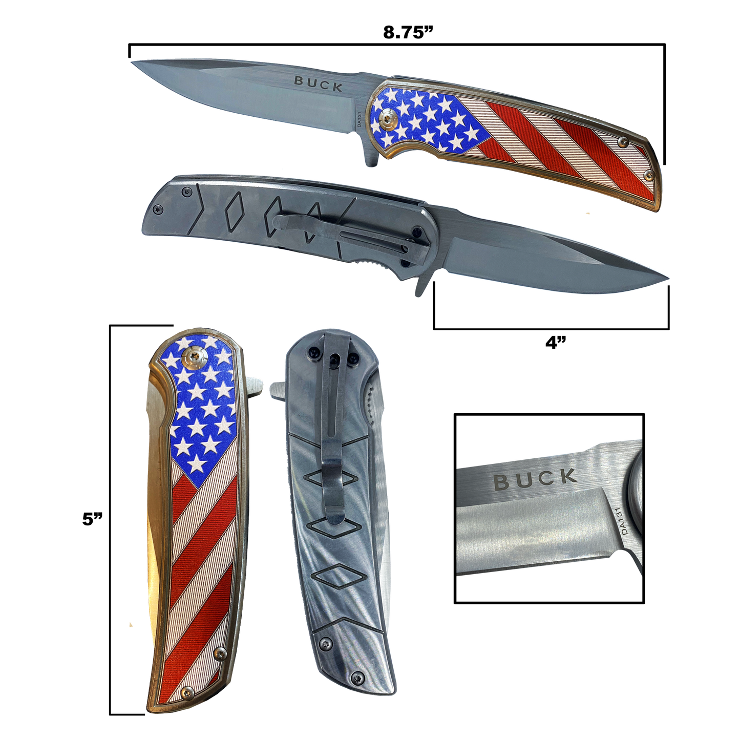 discontinued BL1-02 American Flag pocket tool Police Law Enforcement First Responder Rescue Tactical Survival Military Veteran USA