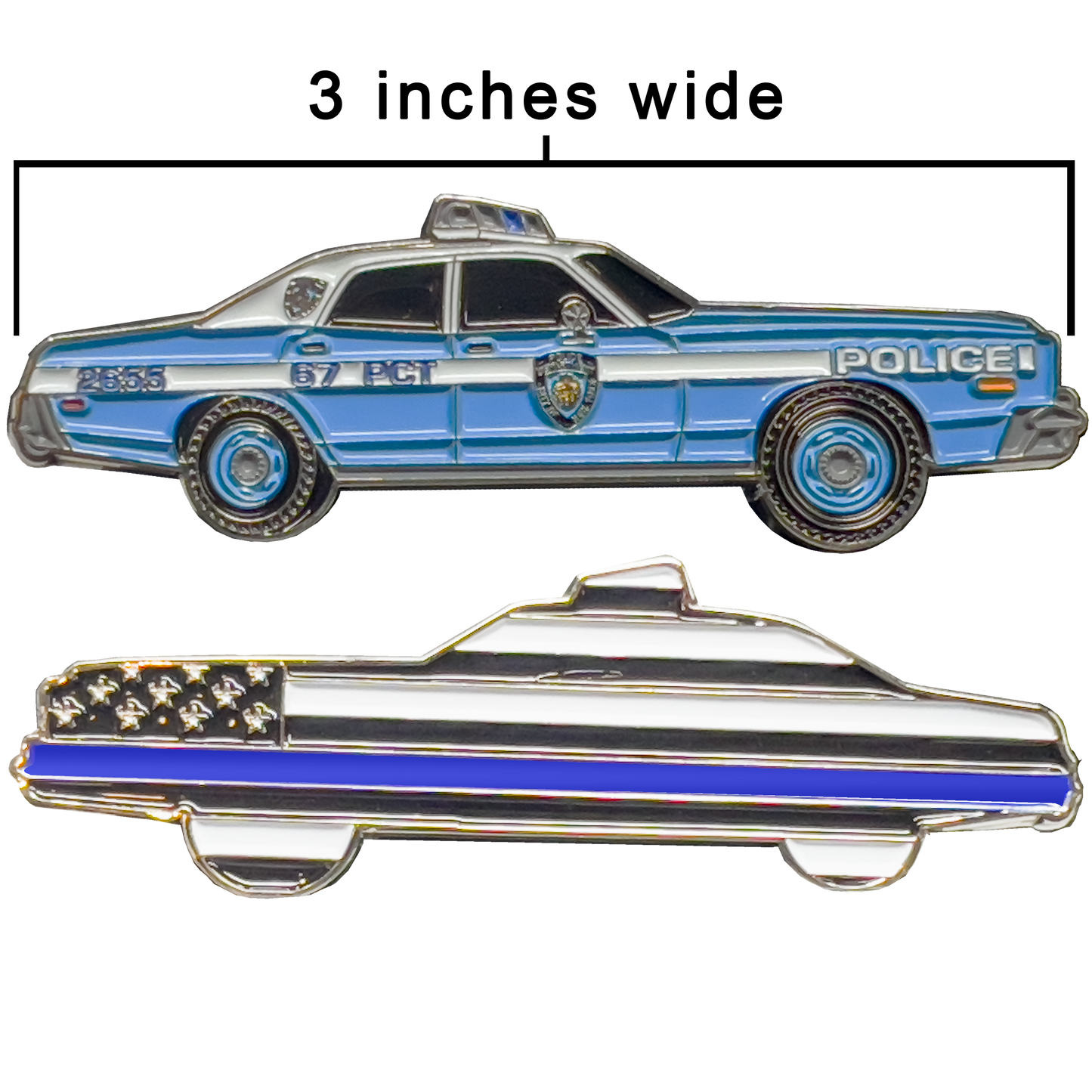GL7-002 NYPD Vintage Police Car Challenge Coin New York City Police Officer Serpico Kojak era
