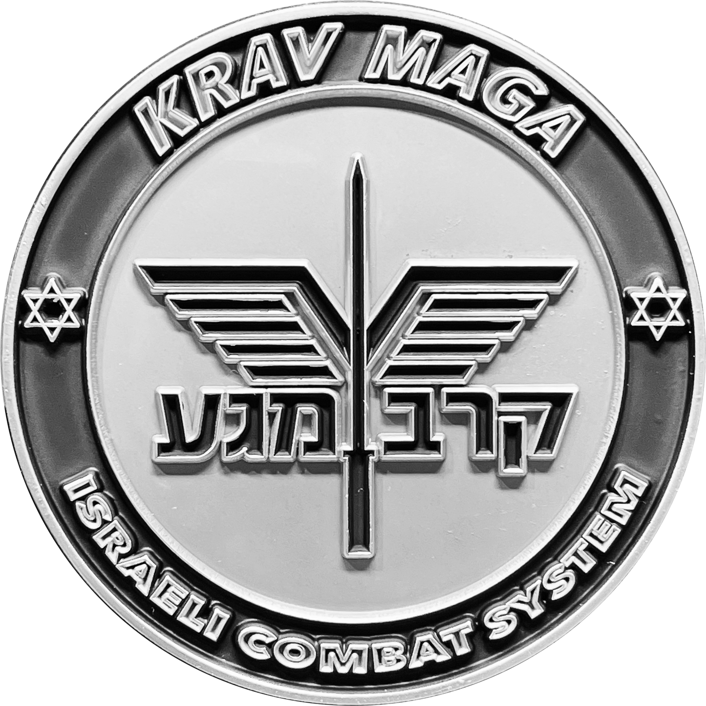 BL15-001 KRAV MAGA Israeli Combat System Silver Challenge Coin