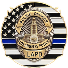 GL13-002 Los Angeles Police Department LAPD Thin Blue Line Negotiator Challenge Coin