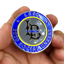 EE-015 LAPD LBPD 2020 Social Unrest Riot Parody challenge coin Thin Blue Line Police