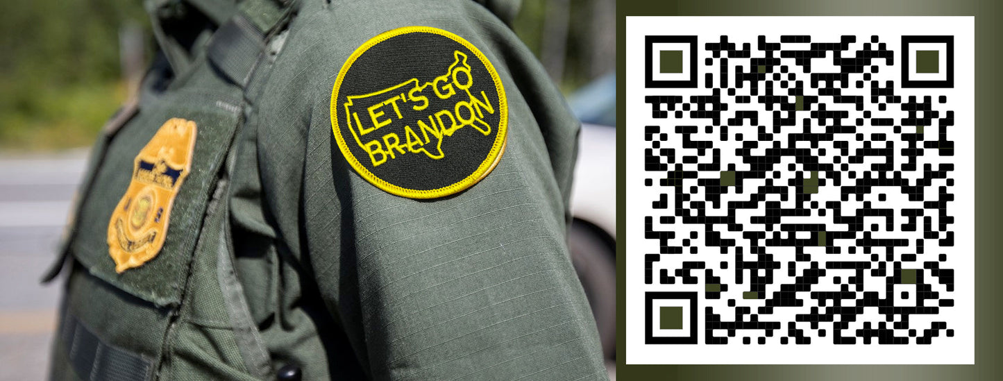 Discontinued GL2-018 Let's Go Brandon iron-on Border Patrol uniform style LGB patch