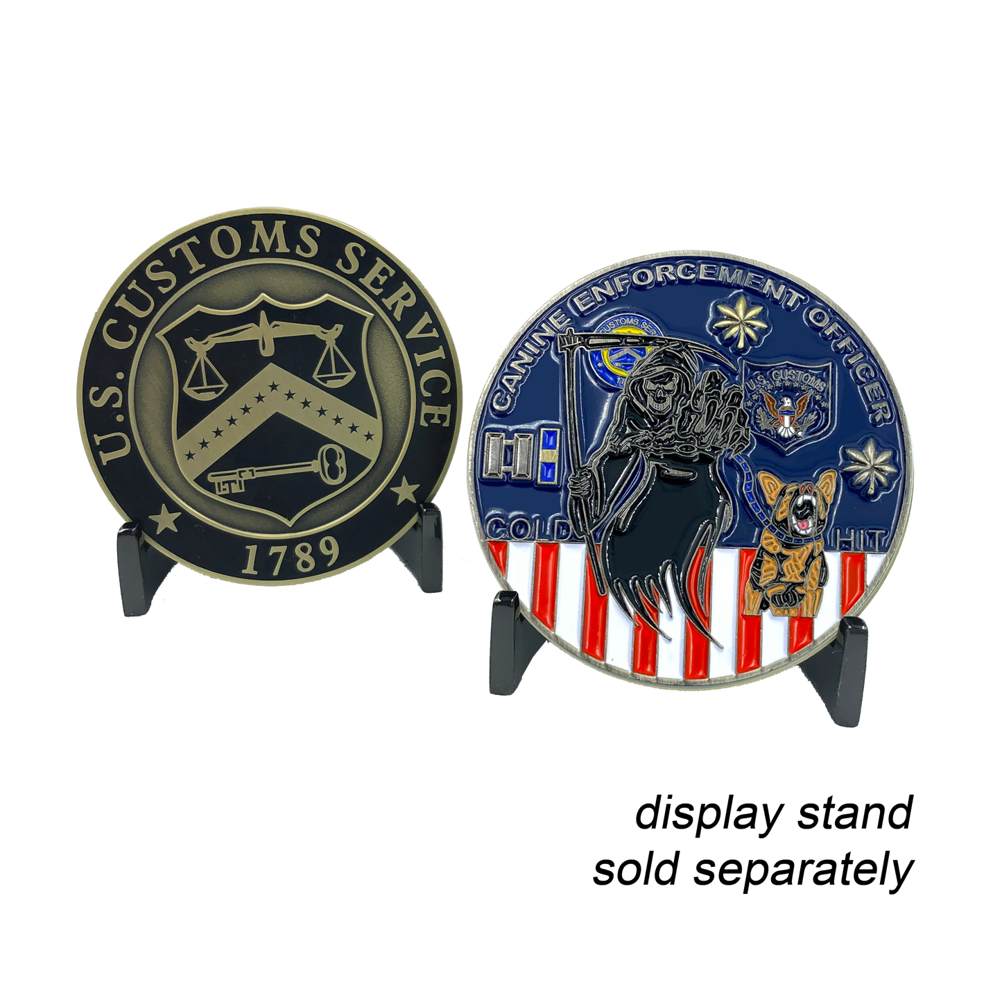discontinued BB-010 Legacy US Customs Service Canine Enforcement Officer Treasury Department Inspector K9 Challenge Coin
