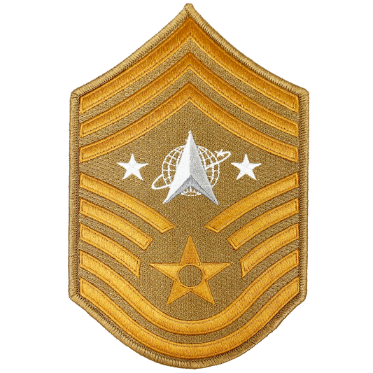 DL3-09 United States Space Force Lunar Desert Camo Moon Patch U.S. Department of the Air Force Senior Enlisted Advisor Chief Master Sergeant Rank