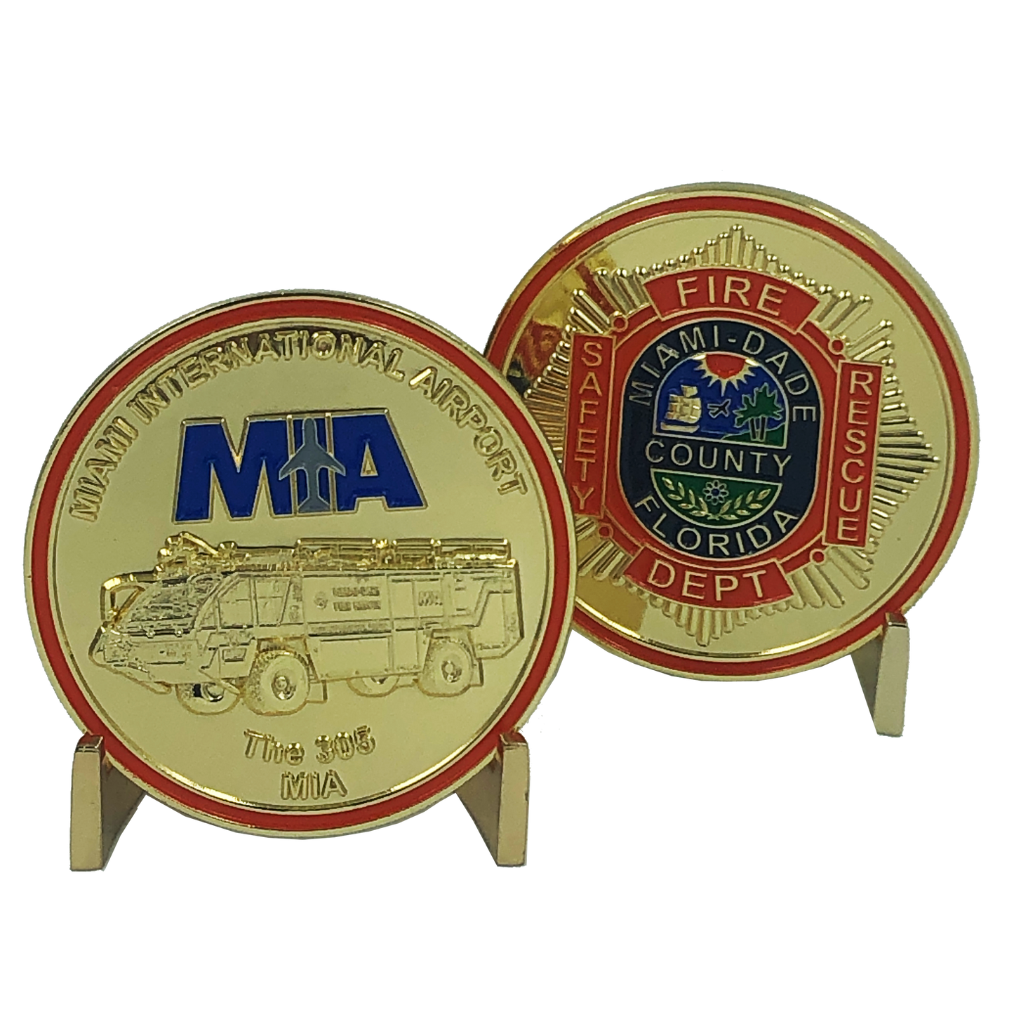 I-014 MIAMI DADE County FIRE RESCUE MIA International Airport CHALLENGE COIN department