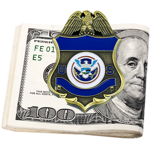 EL10-006 Police Federal Agent Sheriff Money Clip CBP Border Patrol Air and Marine AMO Wallet alternative
