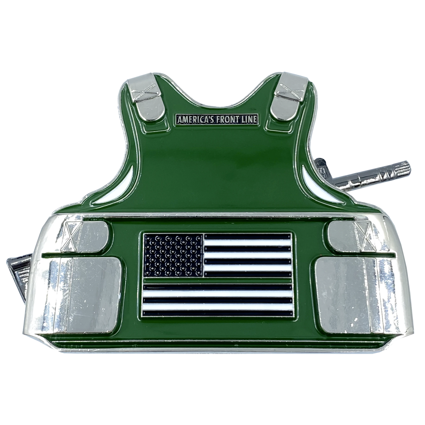 BL14-013 MILITARY POLICE MP MARINES M4 Body Armor 3D self standing Police Challenge Coin MARINE CORPS Thin Green Line