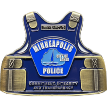BL17-003 Minneapolis Police Body Armor Challenge Coin Police Officer