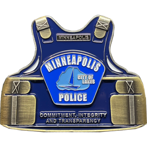 BL17-003 Minneapolis Police Body Armor Challenge Coin Police Officer