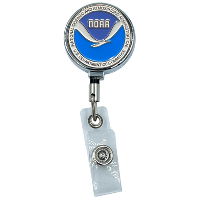 GL4-018 NOAA National Oceanic Atmospheric Administration Department of Commerce ID Card Holder Retractible Reel