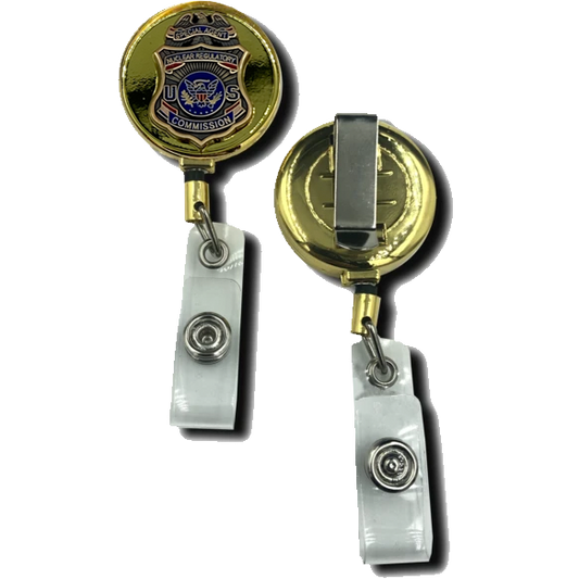 EL1-10 Nuclear Commission Regulatory Commission Special Agent Retractable ID reel metal ID card holder