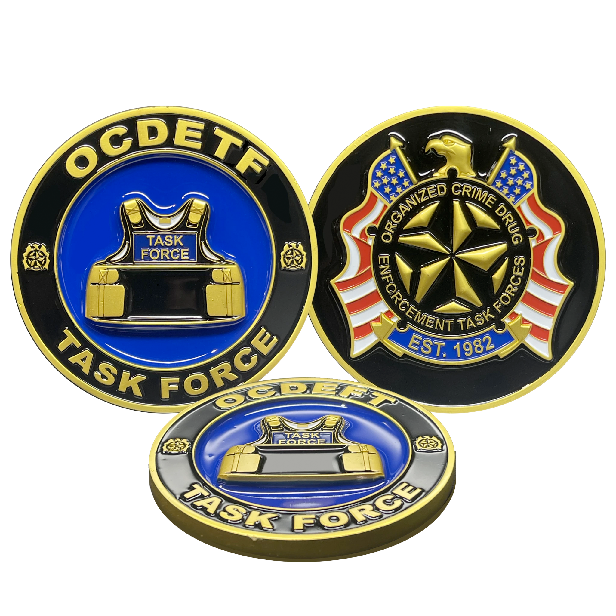 BL17-006 OCDETF Organized Crime DEA Task Force Federal Agent Challenge Coin FBI ATF HSI Police