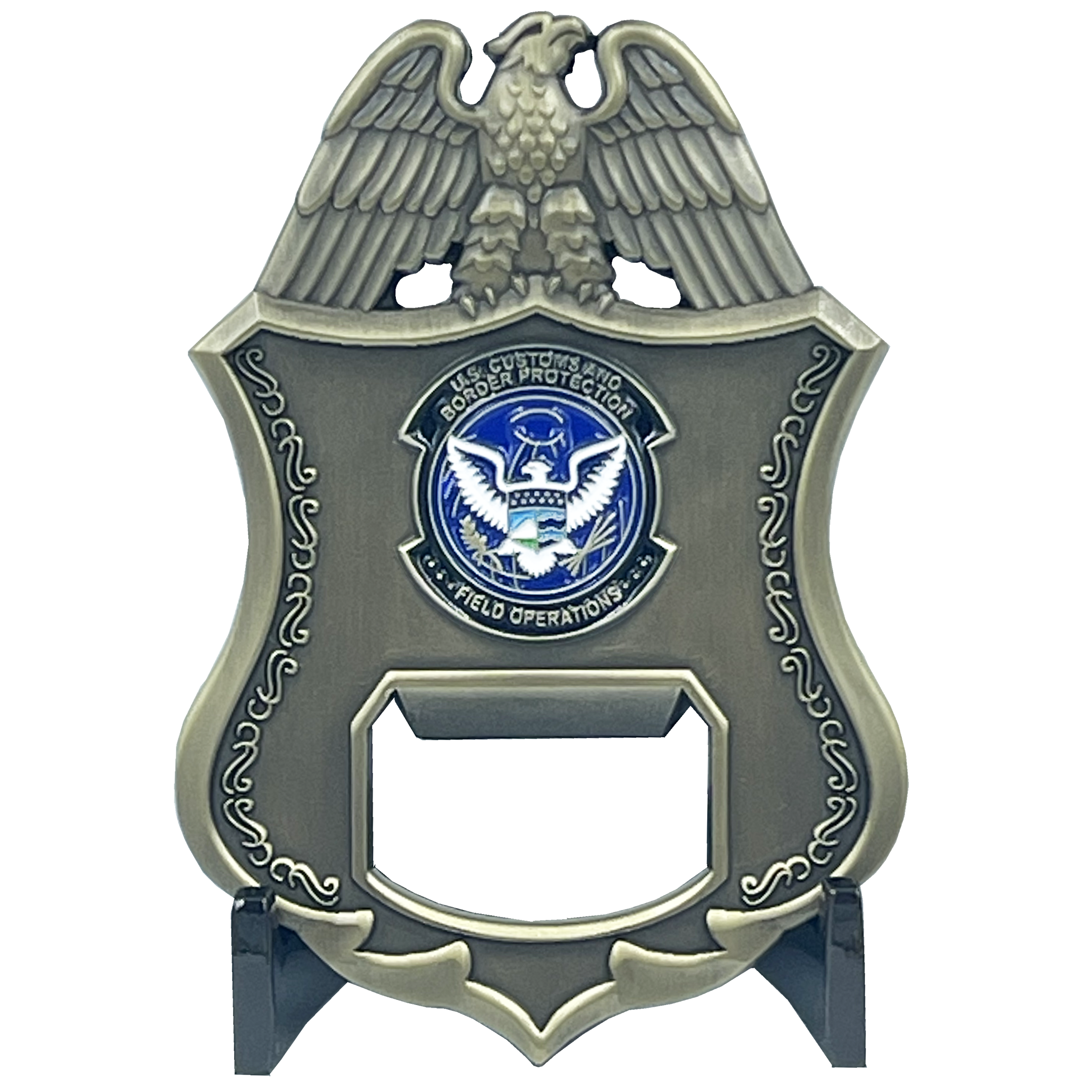 BL10-004 CBP Officer Office of Field Operations OFO CBPO Challenge Coin Bottle Opener