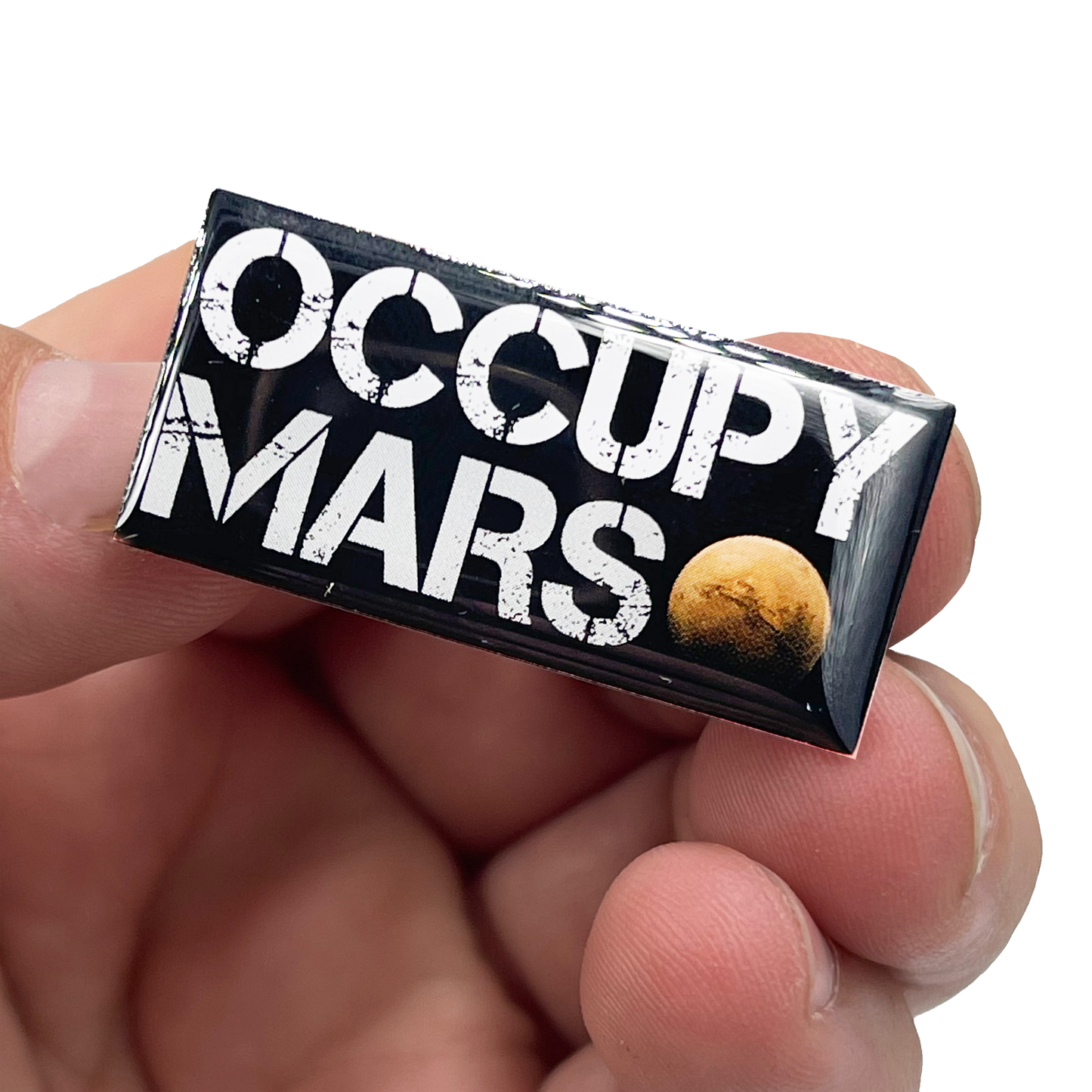 EL6-014 Elon Musk OCCUPY MARS pin SpaceX Tesla pin with 2 pin posts