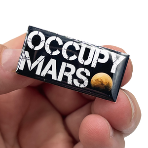 EL6-014 Elon Musk OCCUPY MARS pin SpaceX Tesla pin with 2 pin posts