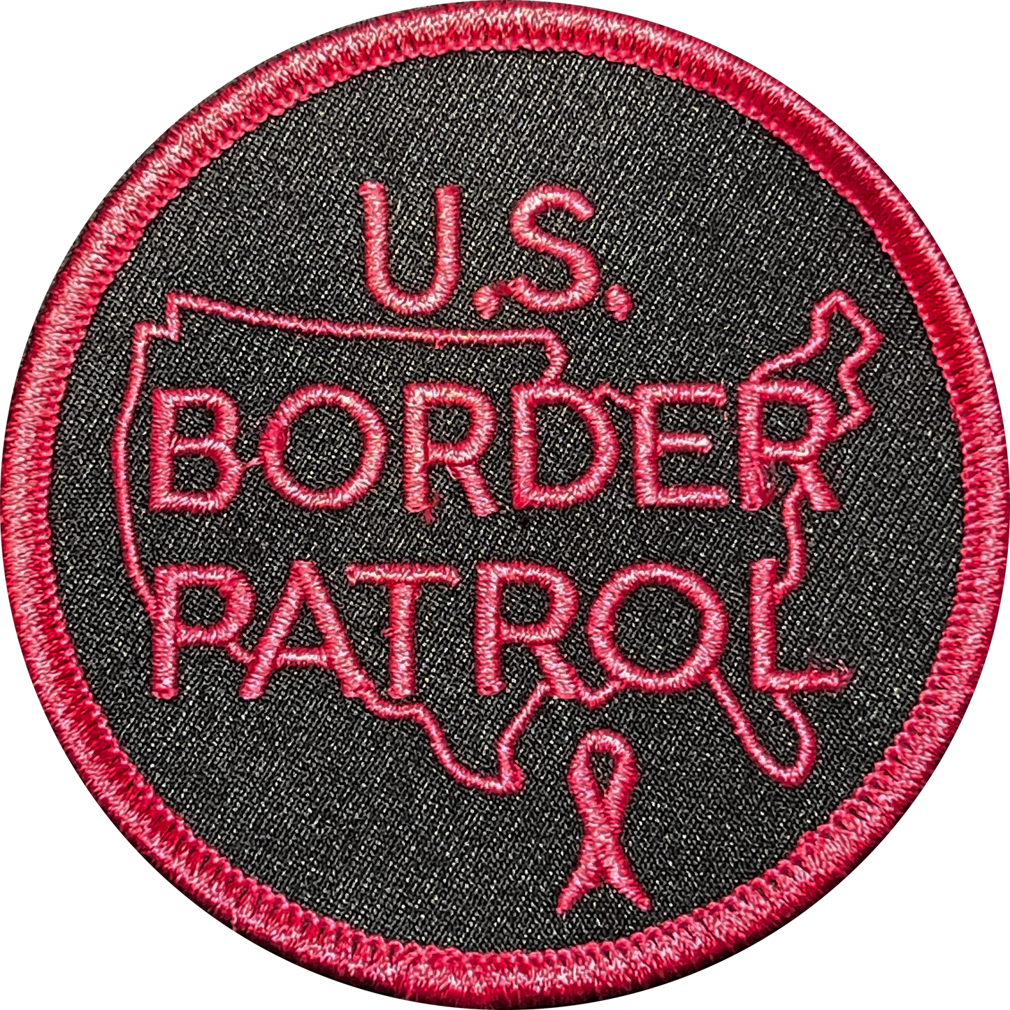 BL14-011 Pink Ribbon Breast Cancer Awareness Border Patrol Agent Patch