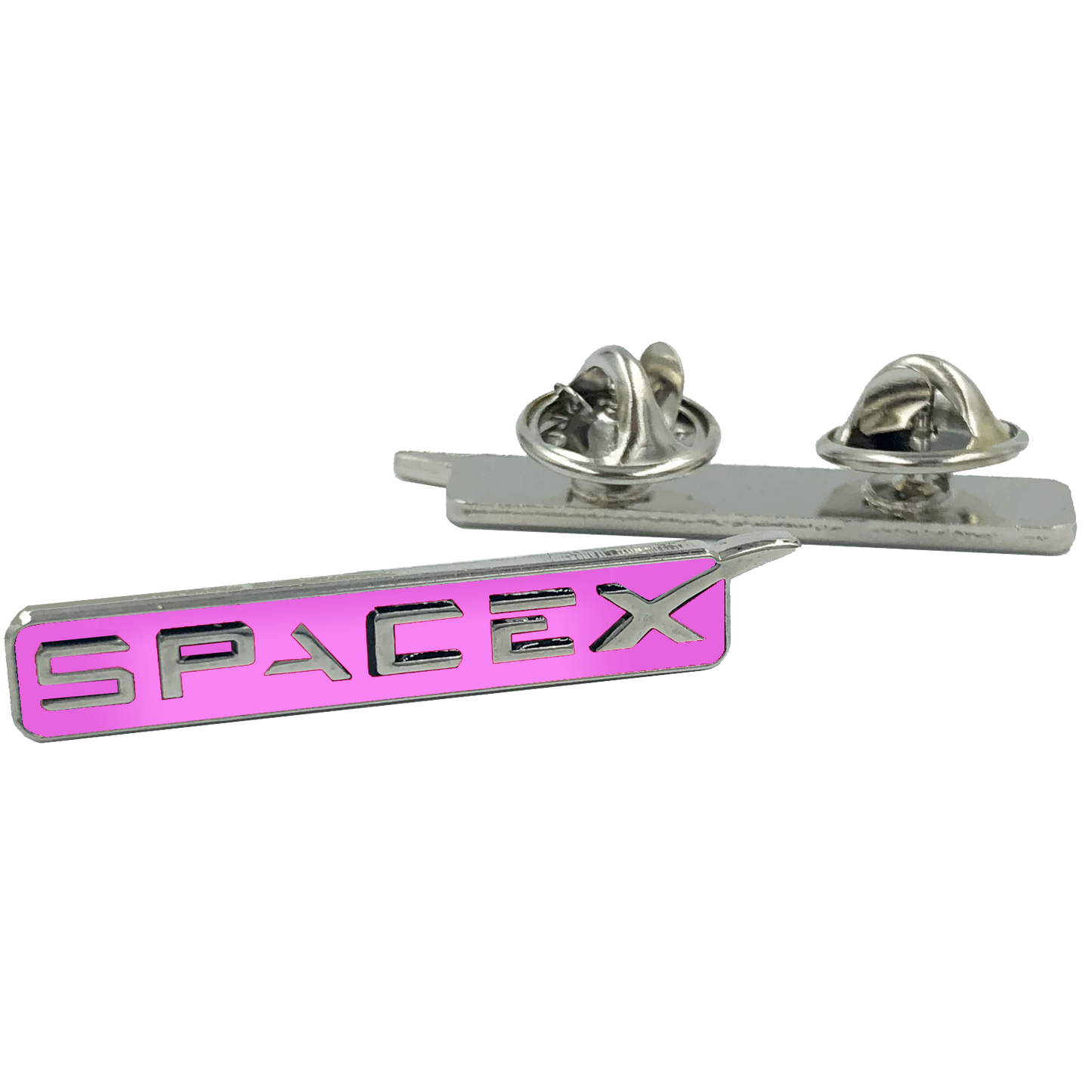 GG-012 SpaceX pin Space X dual pin back pink lapel pin Breast Cancer Awareness month