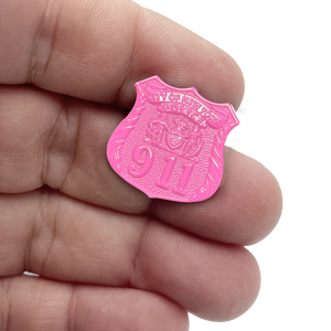 KK-014 Pink Breast Cancer Awareness Month NYPD NYC City of New York Police Department Police Officer lapel pin Thin Pink Line