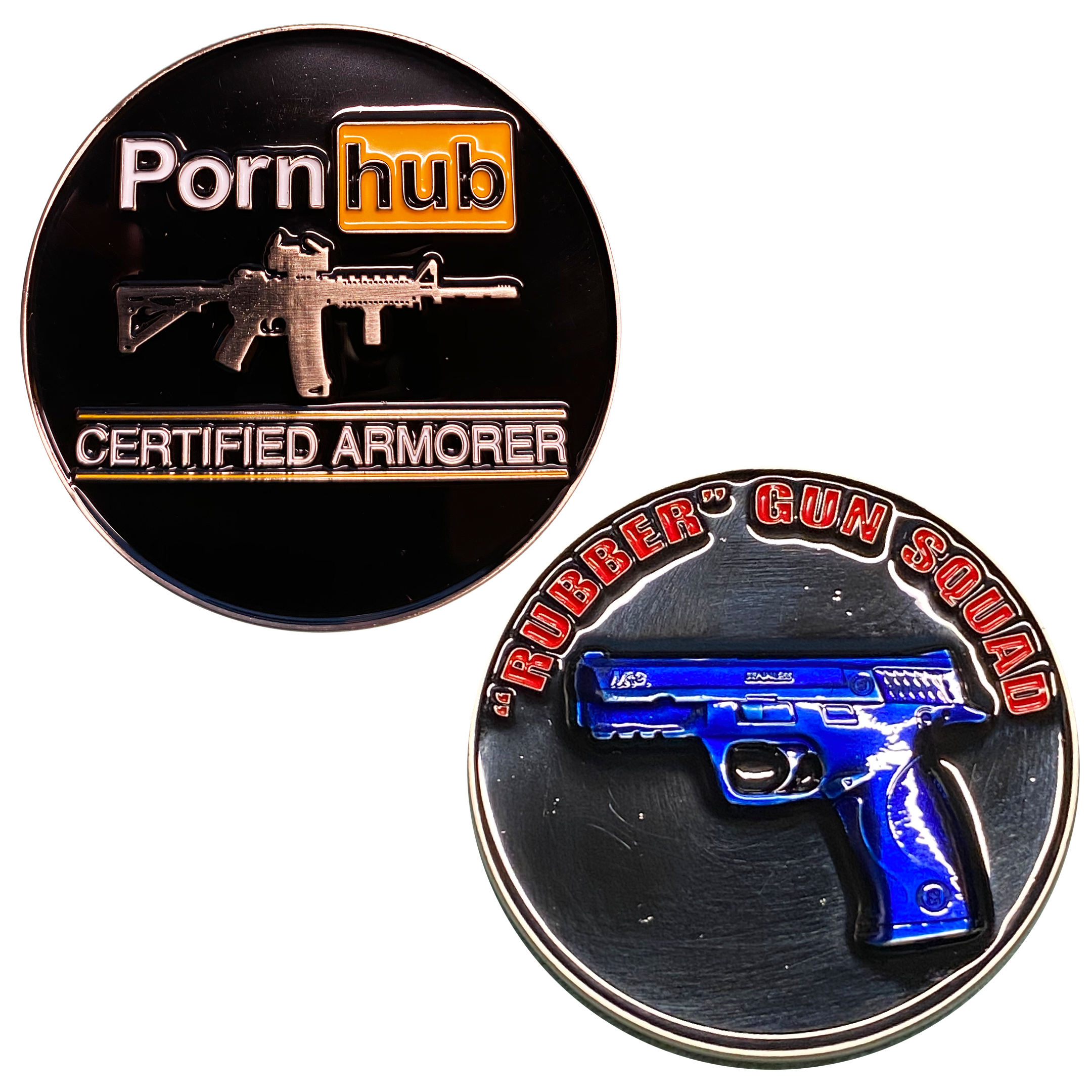 CL-GG Parody Certified Armorer Rubber Gun Squad Police Tactical Firearms Instructor Challenge Coin