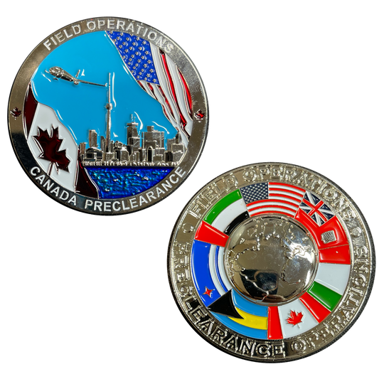 EL2-002 CBP Preclearance Canada Police Field Operations CBPO CBP Officer Field Ops Challenge Coin